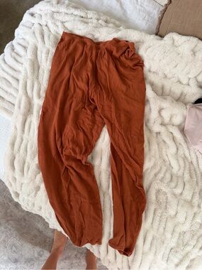 Madewell Rust Waffle Knit Lounge Joggers